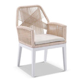 HUGO OUTDOOR ALUMINIUM AND ROPE DINING CHAIR