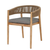 ALLAMBIE OUTDOOR DINING ROPE AND TIMBER CHAIR