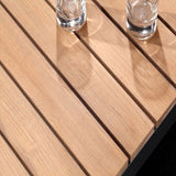BALMORAL OUTDOOR ALUMINIUM & TEAK LOUNGE WITH SIDE TABLE
