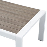 Florence 5 Seater White Aluminium Sofa Lounge Set - Light Grey Cushion