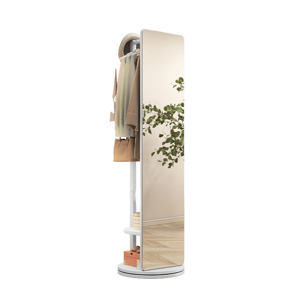 Full Length Floor Mirror with Hangers and Shelf Body Mirrors Large Mirror White