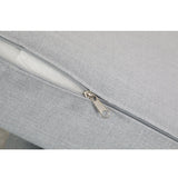 Hampton White Aluminium Sofa Lounge Set - Light Grey Cushion