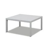 Hampton White Aluminium Sofa Lounge Set - Light Grey Cushion