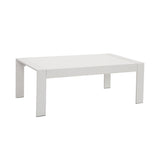 Paris 6 Seater White Aluminium L-Shaped Sofa Lounge Set - Light Grey Cushion