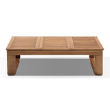 SANTORINI PACKAGE A OUTDOOR ALUMINIUM CORNER MODULAR LOUNGE IN TEAK LOOK FINISH