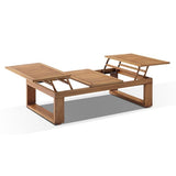 SANTORINI PACKAGE A OUTDOOR ALUMINIUM CORNER MODULAR LOUNGE IN TEAK LOOK FINISH
