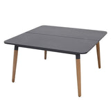 SILAS OUTDOOR CHARCOAL ROPE CORNER LOUNGE SETTING WITH COFFEE TABLE