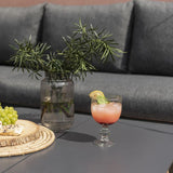 SILAS OUTDOOR CHARCOAL ROPE CORNER LOUNGE SETTING WITH COFFEE TABLE