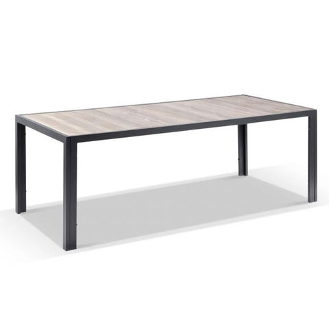 SOUTHPORT OUTDOOR 2.17M ALUMINIUM AND CERAMIC RECTANGLE DINING TABLE
