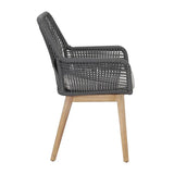BAROSSA ACACIA AND ROPE OUTDOOR DINING CHAIR