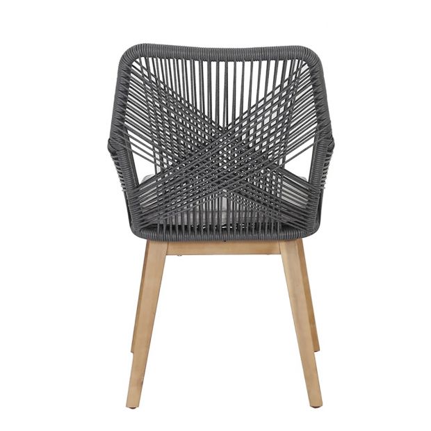 BAROSSA ACACIA AND ROPE OUTDOOR DINING CHAIR