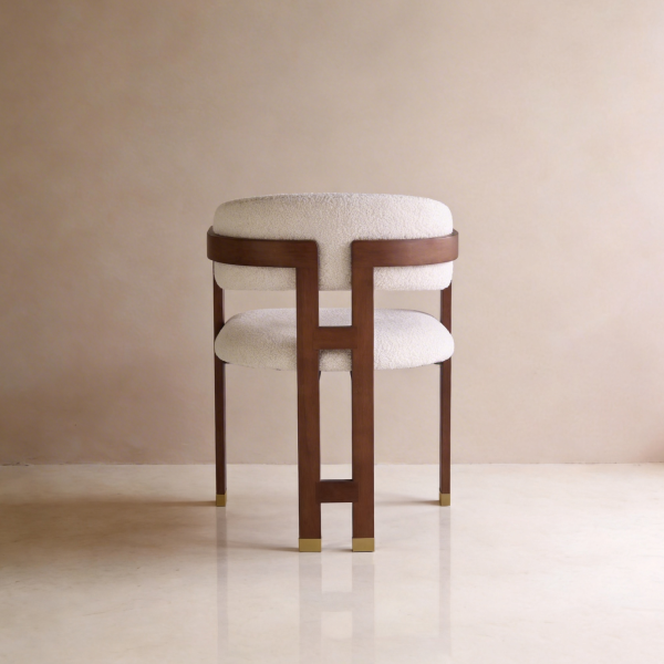 AIKO Mid-Century Wooden Fleece Dining Chair