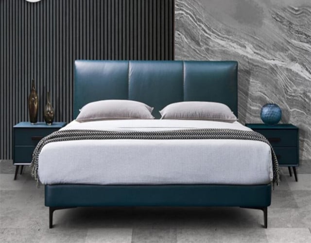 Bergen Leather Bed