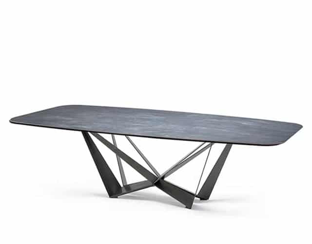 Butterfly Sintered Stone Rectangular Dining Table