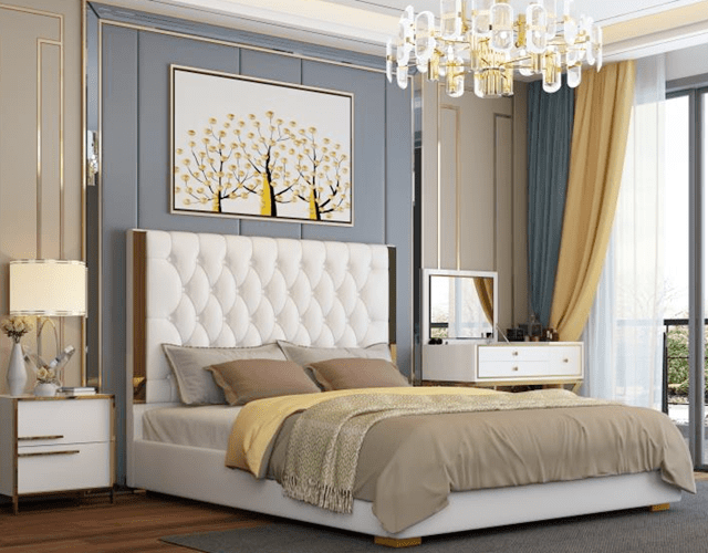Cosmos Leather Bed