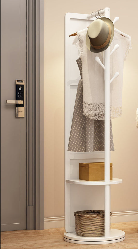 Full Length Floor Mirror with Hangers and Shelf Body Mirrors Large Mirror White