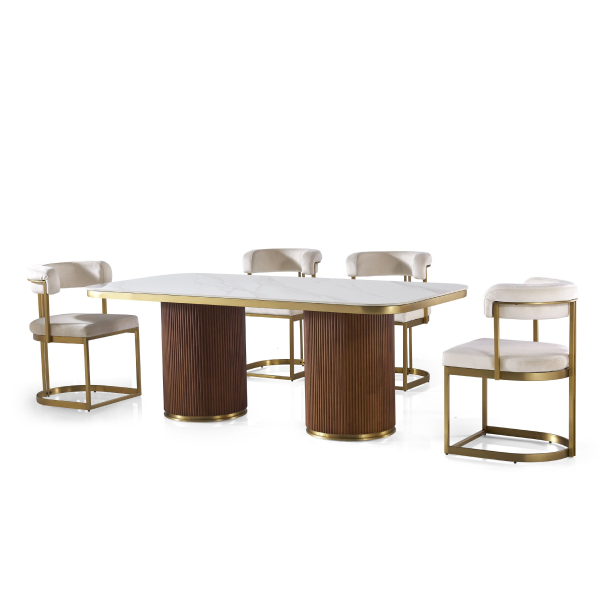 LUNE Luxury Walnut Dining Table