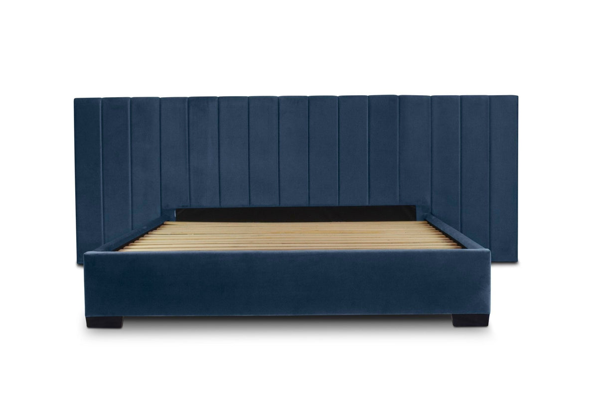 Extended Bed Frame Mayfair Blue Velvet