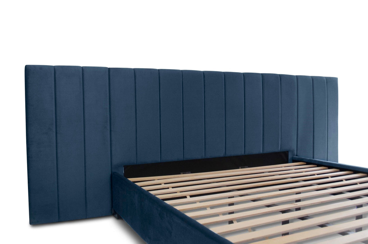 Extended Bed Frame Mayfair Blue Velvet