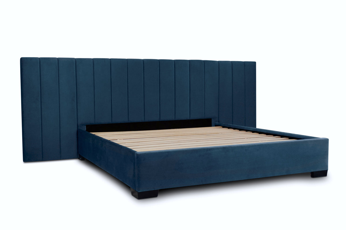 Extended Bed Frame Mayfair Blue Velvet