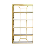 Modern Etagere Bookshelf in Gold & White