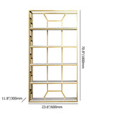 Modern Etagere Bookshelf in Gold & White