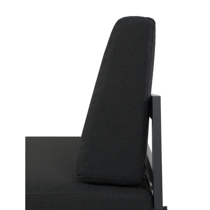 Milano Charcoal Aluminium Sofa Lounge Set - Dark Grey Cushion