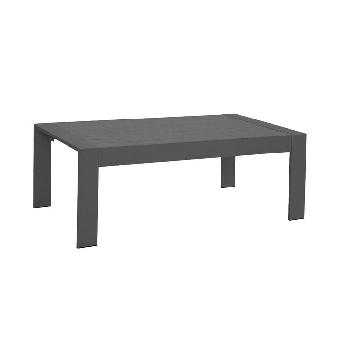 Paris 5 Seater Charcoal Aluminium Sofa Lounge Set - Dark Grey Cushion