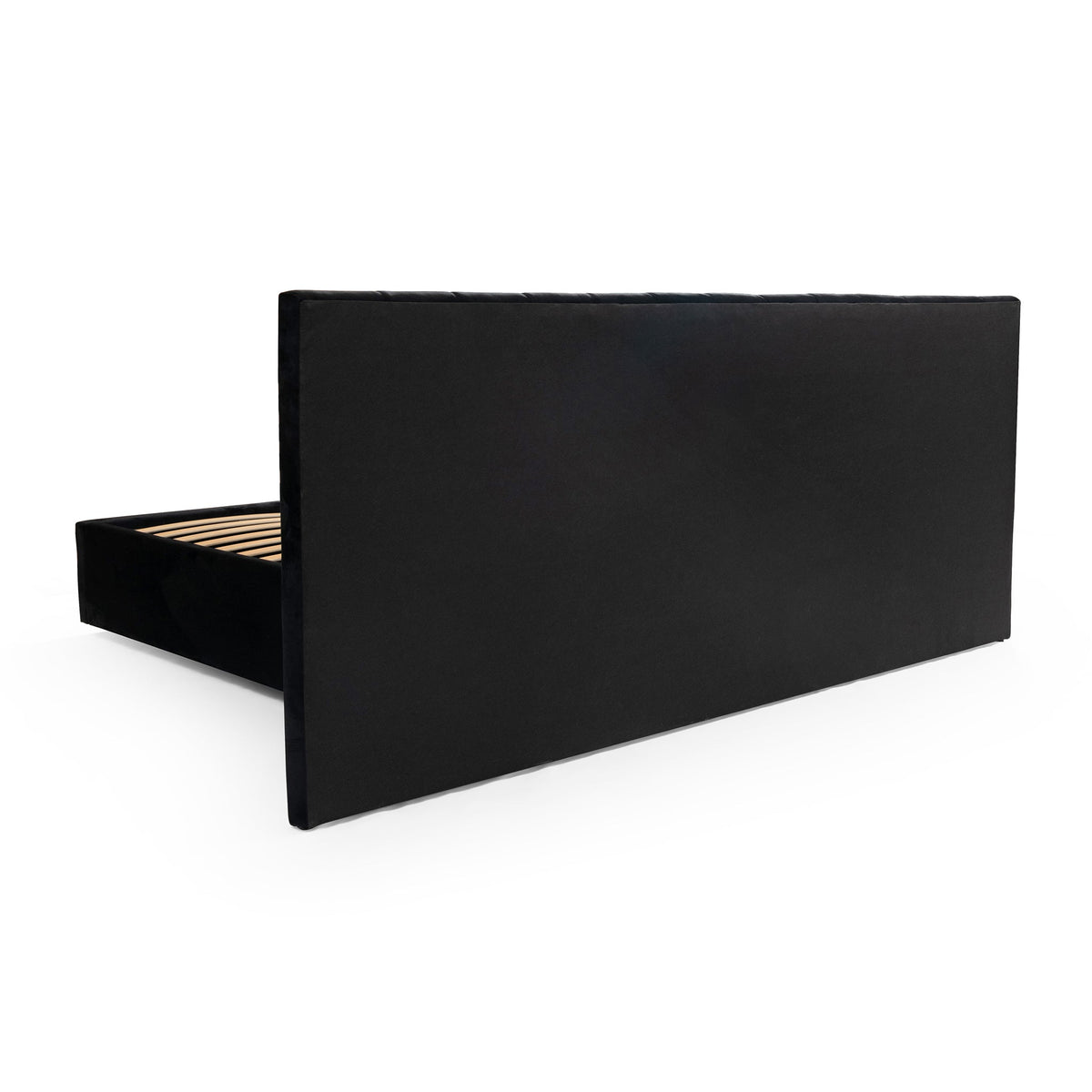 Ralph Wide Base King Sized Bed Frame - Black Velvet