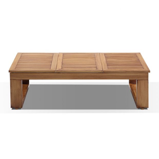 SANTORINI PACKAGE A OUTDOOR ALUMINIUM CORNER MODULAR LOUNGE IN TEAK LOOK FINISH