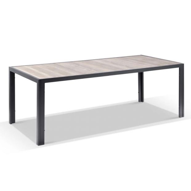 SOUTHPORT OUTDOOR 2.17M ALUMINIUM AND CERAMIC RECTANGLE DINING TABLE