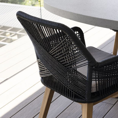 BAROSSA ACACIA AND ROPE OUTDOOR DINING CHAIR