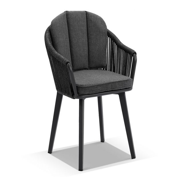ALPINE OUTDOOR ROPE AND ALUMINIUM DINING CHAIR