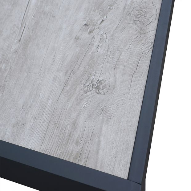 ALPINE OUTDOOR 1.85M ALUMINIUM AND CERAMIC RECTANGLE DINING TABLE