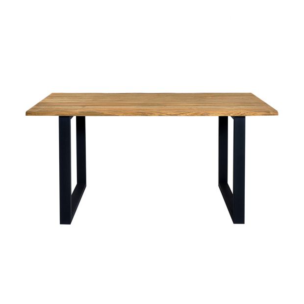 SANTAI 1.8M OUTDOOR TEAK TIMBER AND ALUMINIUM DINING TABLE