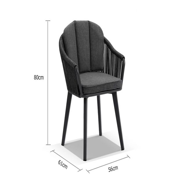 ALPINE OUTDOOR ROPE AND ALUMINIUM DINING CHAIR
