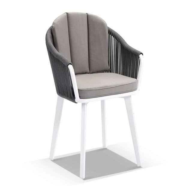 ALPINE OUTDOOR ROPE AND ALUMINIUM DINING CHAIR