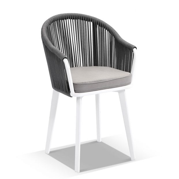 ALPINE OUTDOOR ROPE AND ALUMINIUM DINING CHAIR
