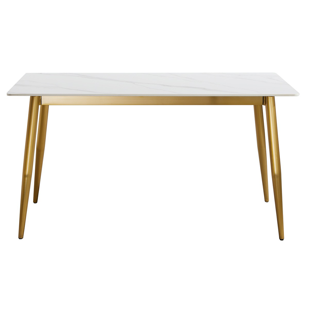 Telsa Dinning Gold Leg- White Top