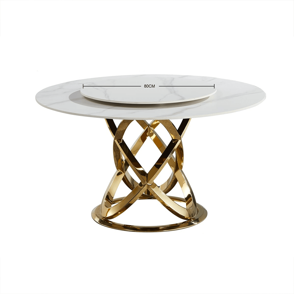 Newton Dinning Gold Leg- White Top