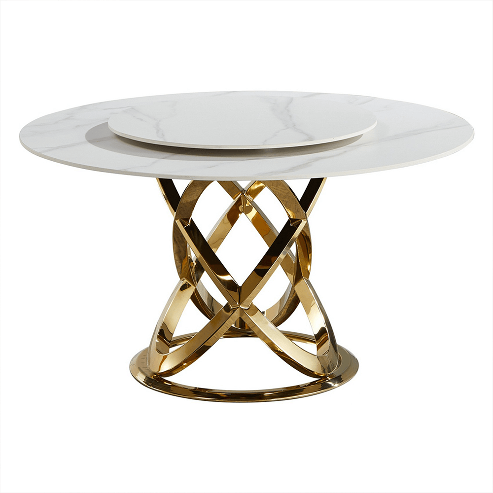Newton Dinning Gold Leg- White Top